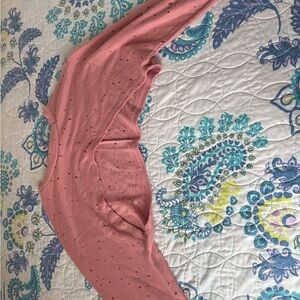 Pink Long Sleeve Top with Dotted Design